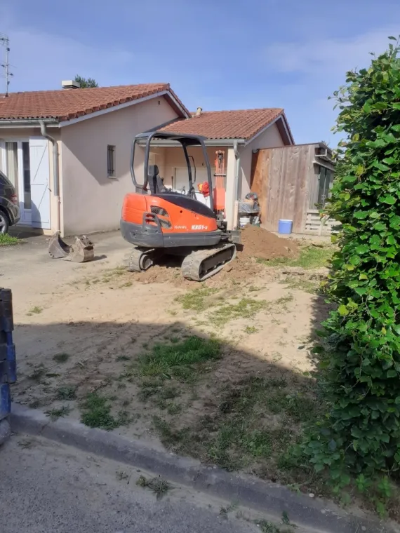 Décapage de la zone