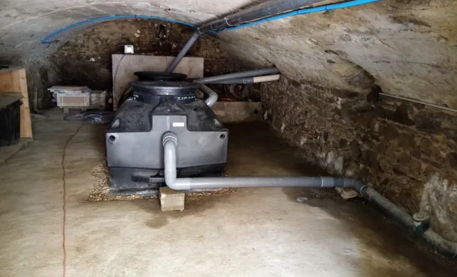 Raccordement du filtre dans la cave