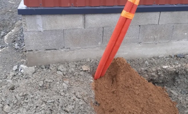 Gaine électrique pour futur borne électrique 